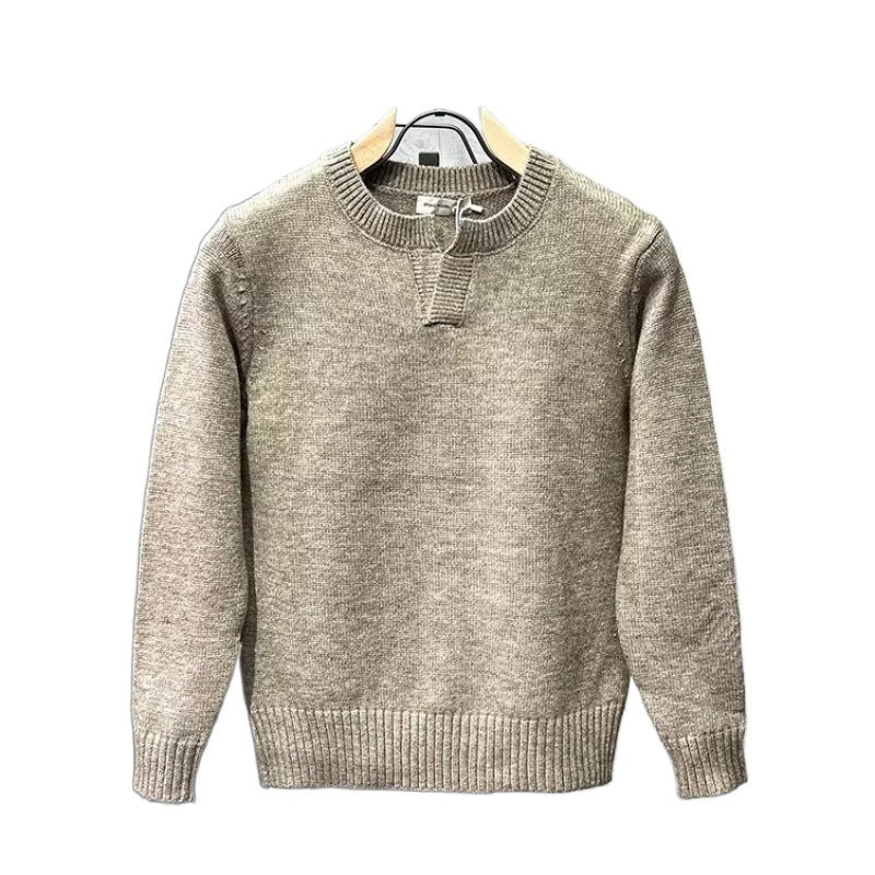 Damen Gemütlicher Strickpullover mit Kragen – Mavelle