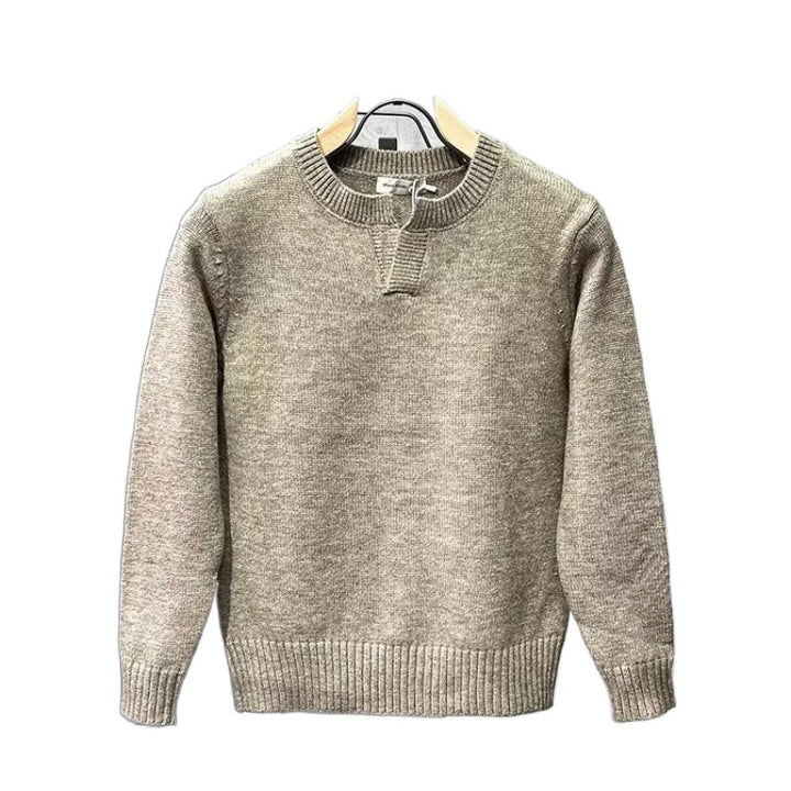 Damen Gemütlicher Strickpullover mit Kragen – Mavelle