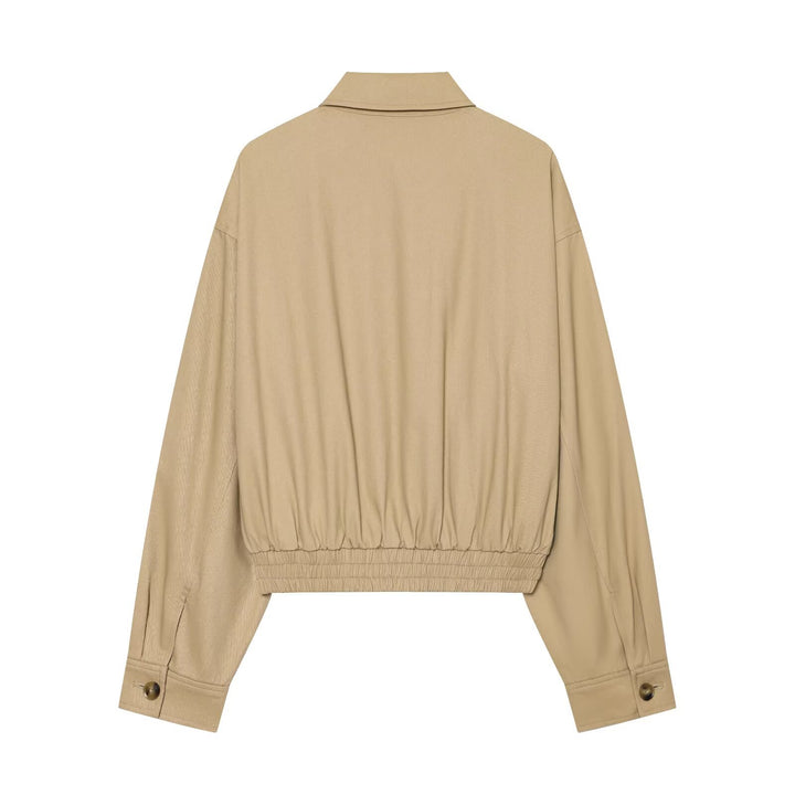 Damen Kurzblouson mit Reißverschluss, elastischem Saum und kariertem Innenfutter Echo Archiv