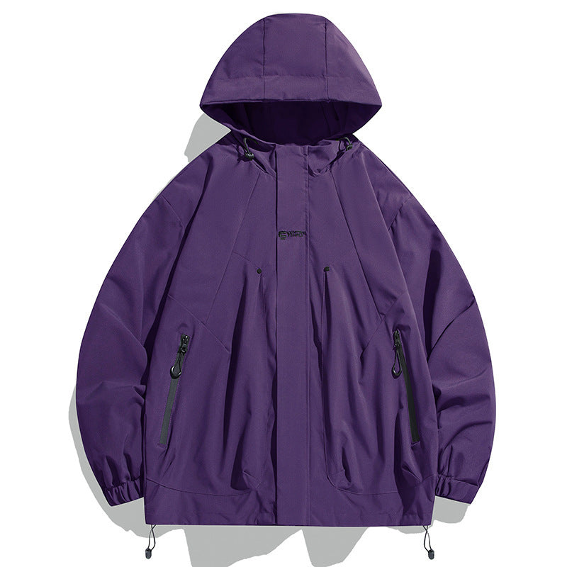 Unisex Funktionsjacke mit wasserabweisenden Eigenschaften und verstellbarem Kapuzenkragen Echoarchiv