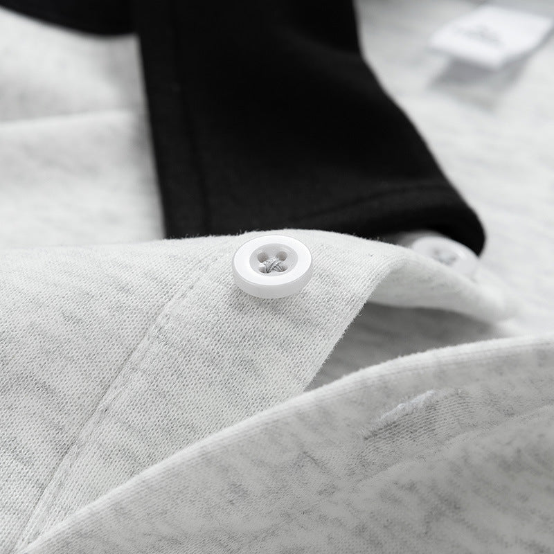 Herren sportlicher Sweat-Pullover mit Polo-Kragen Echoarchiv