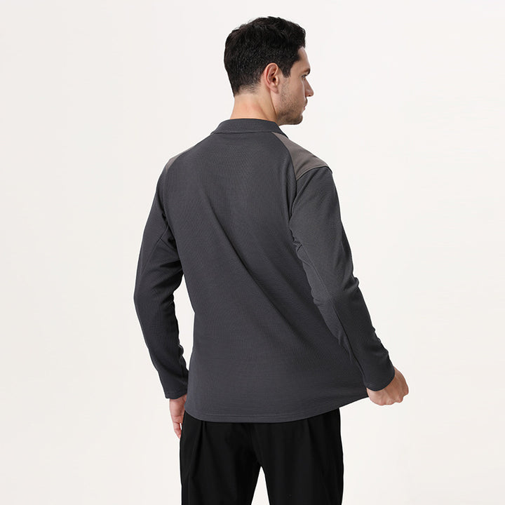 Herren sportliches Langarmshirt mit Belüftungsreißverschluss Echoarchiv
