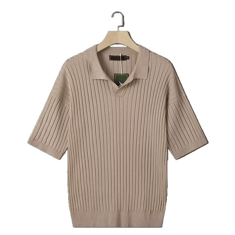 Herren Elegantes Polohemd mit Rippstruktur Echo Archiv