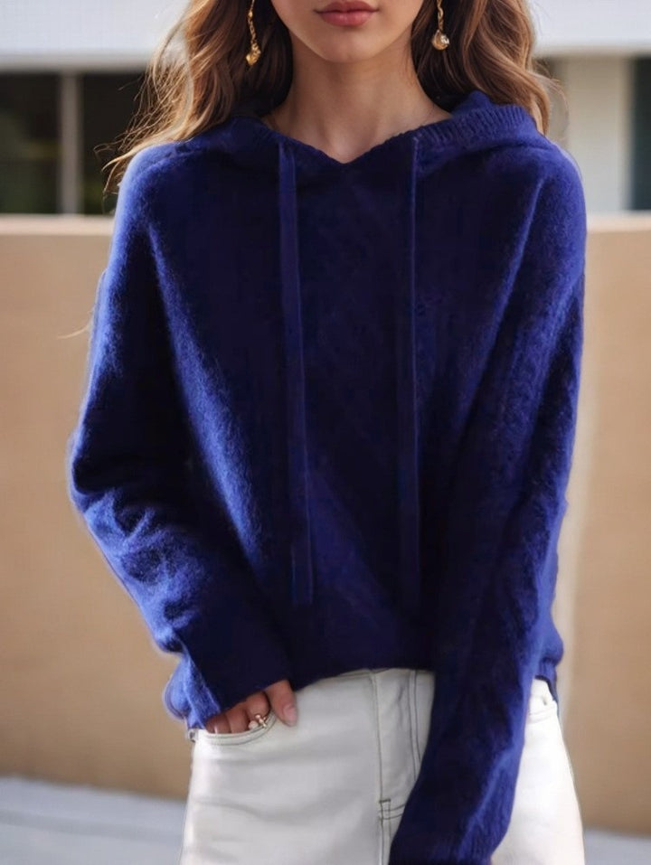 Damen nan kuscheliger Kapuzenpullover aus Kaschmirmischung mit Zopfmuster und Oversize-Schnitt Echo Archiv