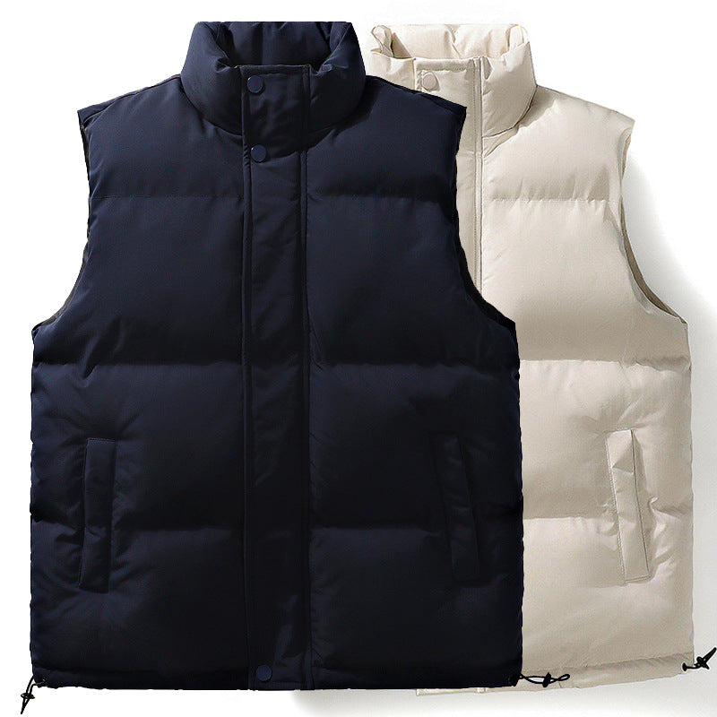 Damen Oversize Puffer‑Weste mit hohem Stehkragen, Frontblende und verstellbarem Kordelzugsaum Echoarchiv