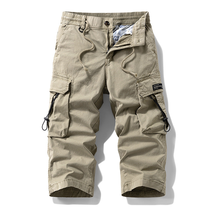 Herren knielange Cargo-Hose mit elastischem Komfortbund, Tunnelzug und Multifachtaschen Echo Archiv