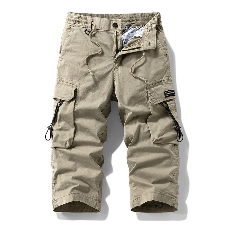 Herren knielange Cargo-Hose mit elastischem Komfortbund, Tunnelzug und Multifachtaschen Echo Archiv