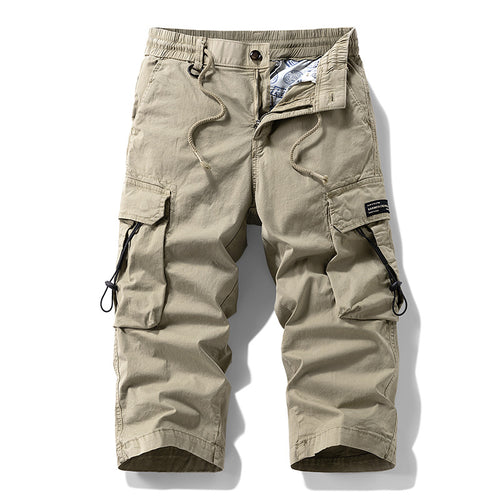 Herren knielange Cargo-Hose mit elastischem Komfortbund, Tunnelzug und Multifachtaschen Echo Archiv