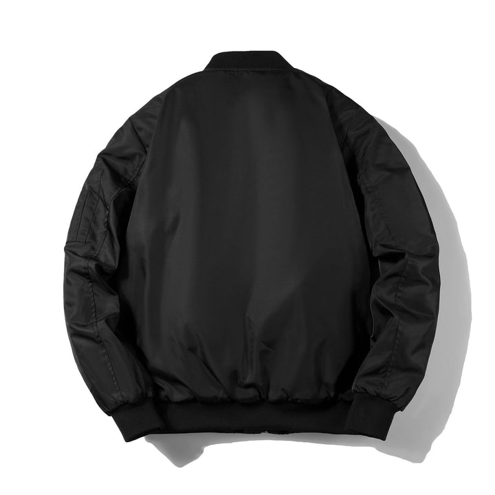 Herren Leichte Nylon-Bomberjacke mit gesteppter Innenfütterung und Ärmeltasche – Brevano