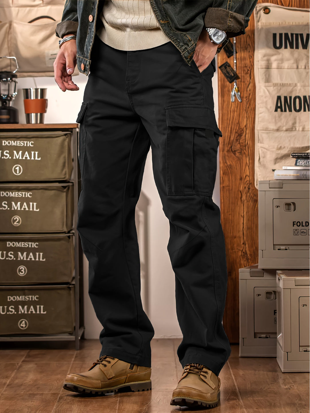 Herren Robuste Cargo-Hosen mit praktischen Taschen Echo Archiv