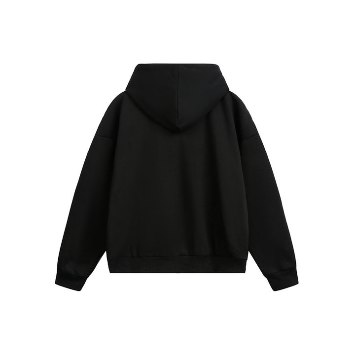 Unisex Kapuzen‑Sweatjacke mit Zweiwege‑Reißverschluss und kariertem Kapuzenfutter Echoarchiv