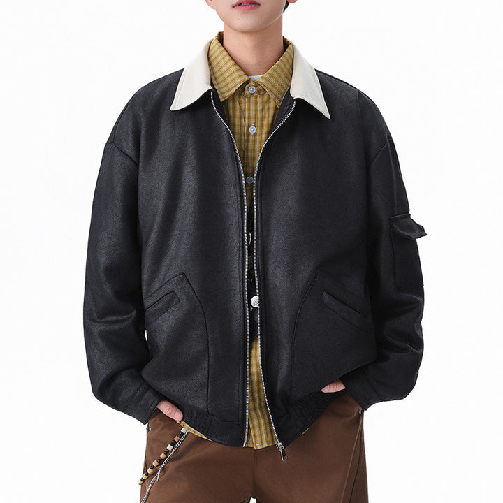Herren Oversized Utility-Jacke mit praktischem Reißverschluss Echoarchiv