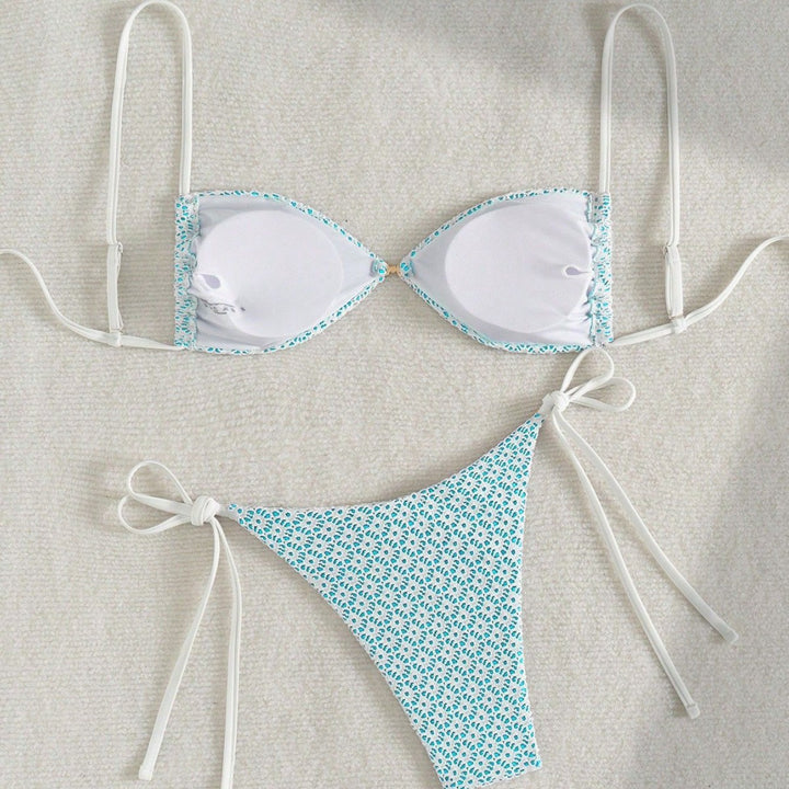 Damen Triangel-Bikini mit verspieltem Blumendruck Echo Archiv