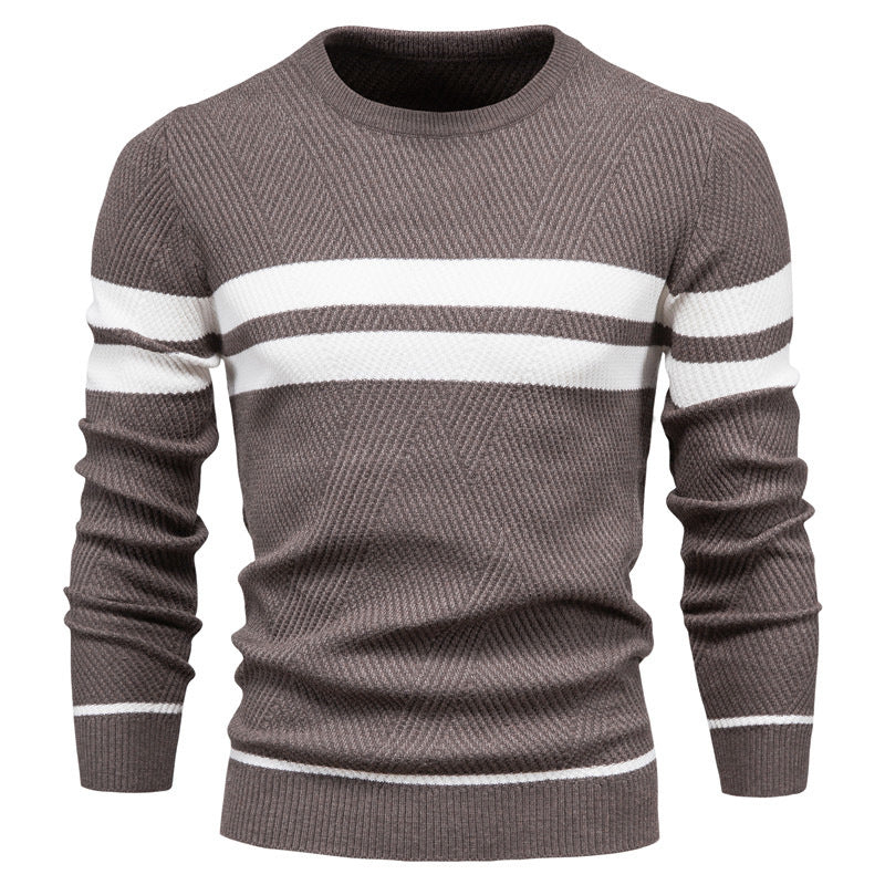 Herren strukturiertes Sweatshirt mit modernen Streifen Echoarchiv