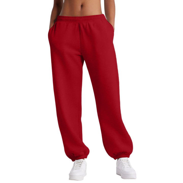 Damen schmale High‑Waist Sweat-Jogginghose mit hohem Komfortbund, verstellbarem Kordelzug und elastischen Knöchelbündchen – Avérine