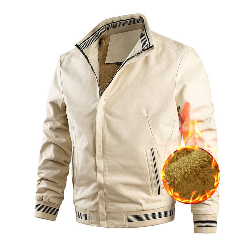 Herren Thermo-Canvas-Blouson mit weichem Teddyfutter und hochschließendem Stehkragen Echo Archiv