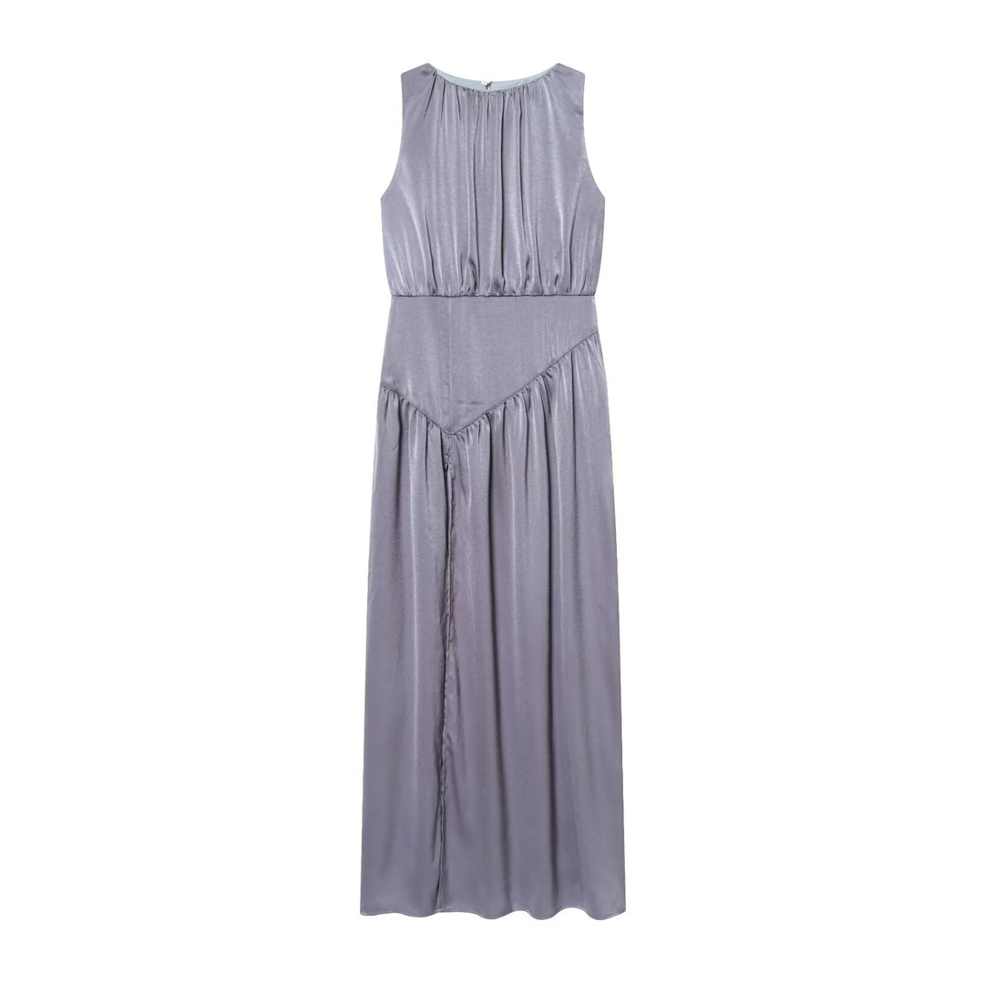 Damen elegantes Maxikleid mit fließendem Rock und raffiniertem Faltenwurf Echo Archiv