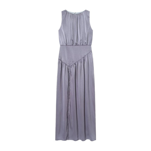 Damen elegantes Maxikleid mit fließendem Rock und raffiniertem Faltenwurf Echo Archiv