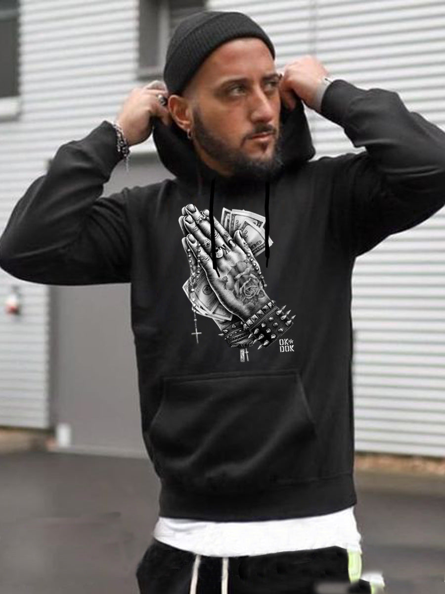 Herren Hoodie mit kreativem grafischen Druck Echoarchiv