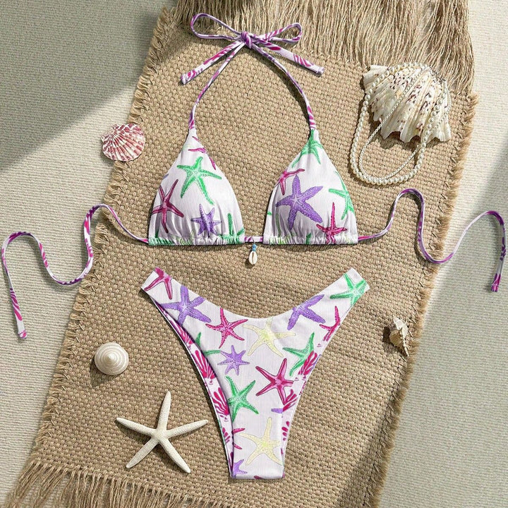 Damen Triangel-Bikini mit maritimem Sternenmuster Echo Archiv