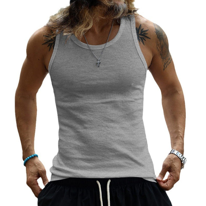 Herren Muskelshirt mit atmungsaktivem Rippenstrick Echoarchiv