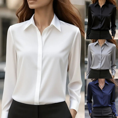 Damen Elegante satiniert Bluse Echo Archiv