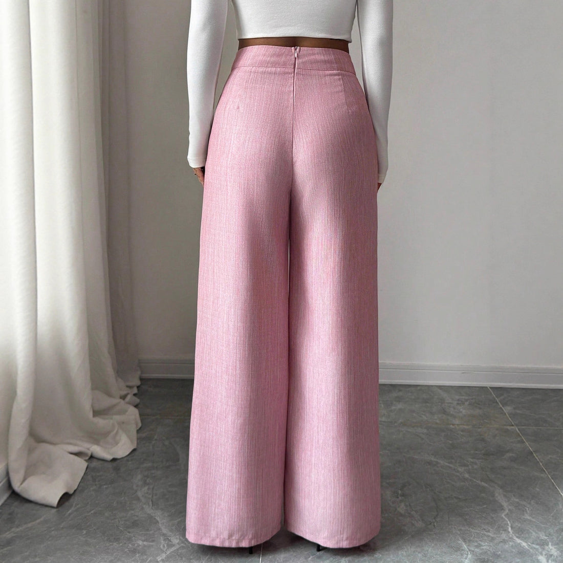 Damen weite High-Waist-Hosen – Avélisse