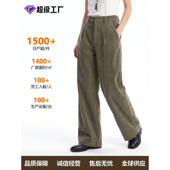 Damen Weite Cordhose mit hoher Taille Echo Archiv