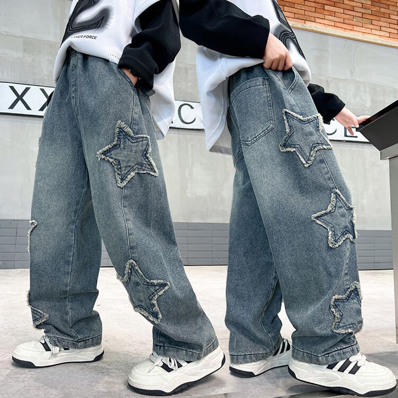 Damen Baggy-Jeans mit Sternenapplikationen Echo Archiv