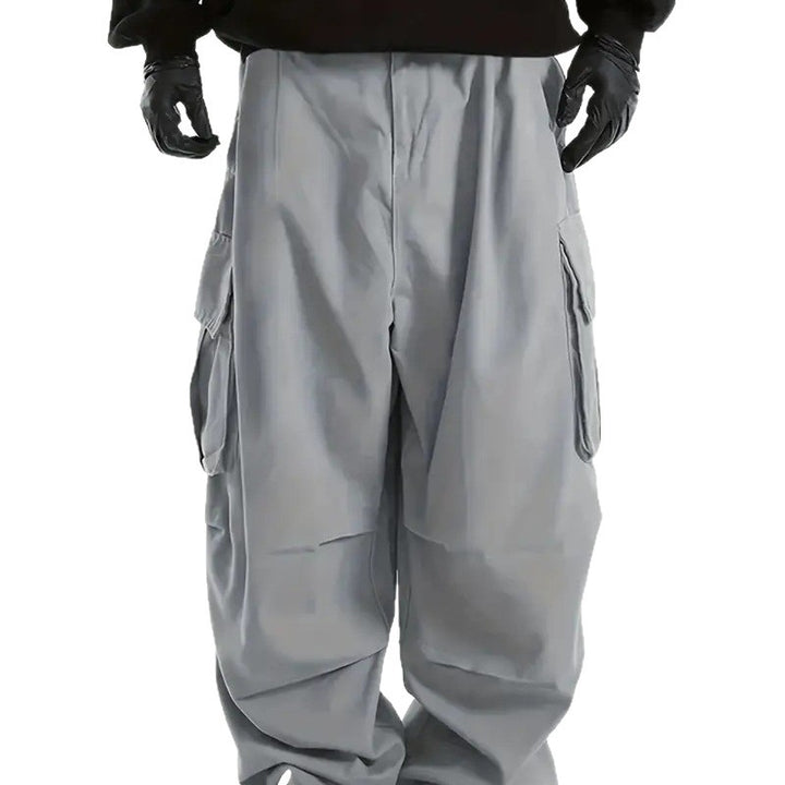 Herren Weite Utility-Cargohose mit übergroßen Klappentaschen & elastischem Tunnelzugbund Echo Archiv