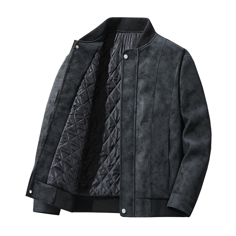 Herren modische Kunstlederjacke mit funktionalem Innenfutter Echoarchiv