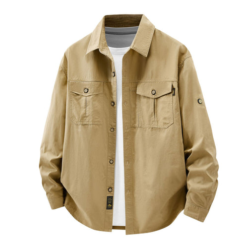 Herren Lässige Hemdjacke mit praktischen Taschen Echo Archiv