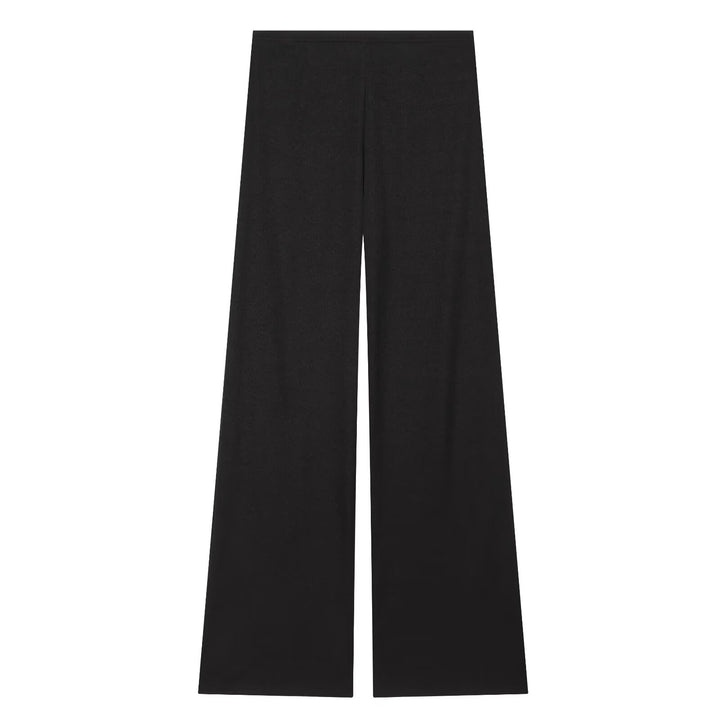 Damen Weite Strickhose mit hoher Taille und ausgestelltem Bein Echo Archiv