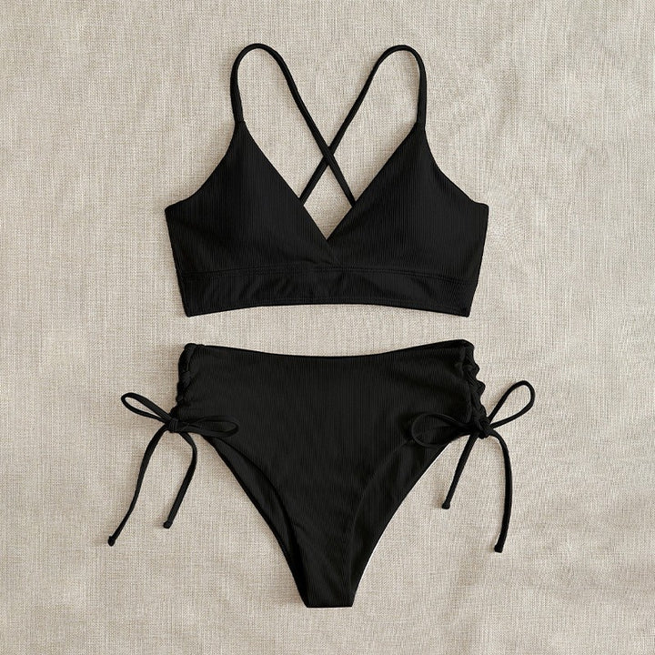 Damen Hochgeschnittener Bikini mit verstellbaren Trägern Echo Archiv
