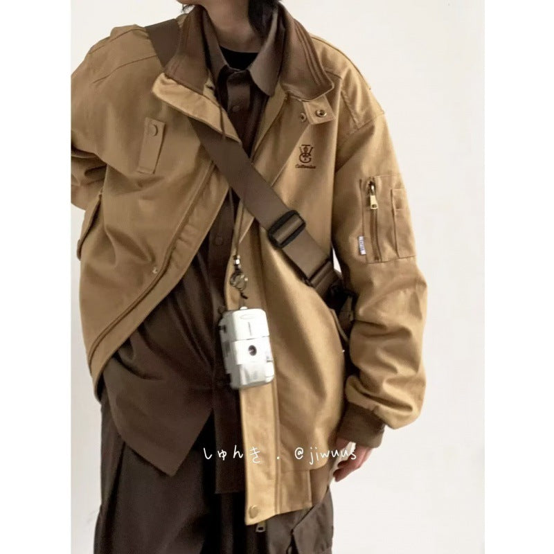 Unisex modische Utility-Jacke mit praktischen Taschen Echoarchiv