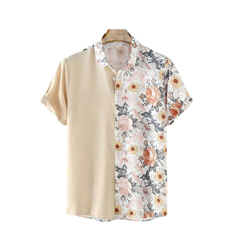 Herren Florales Kurzarmhemd Echoarchiv