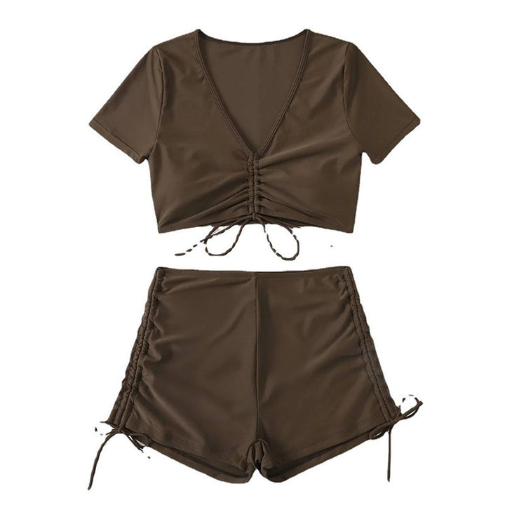 Damen Crop-Top Bikini-Set mit verstellbaren Rüschen Echo Archiv