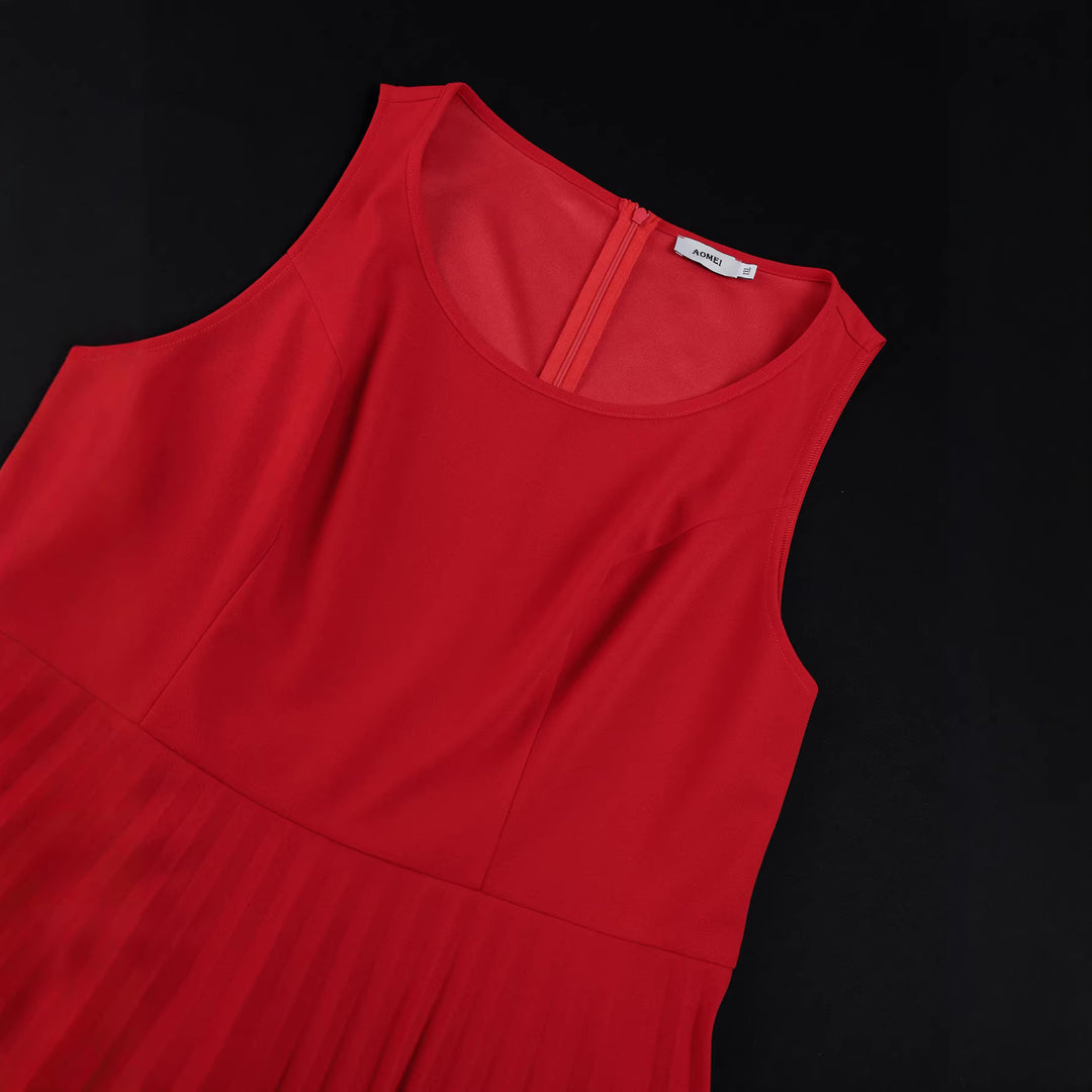 Damen elegantes Abendkleid mit plissiertem Rock und transparenten Puffärmeln Echo Archiv