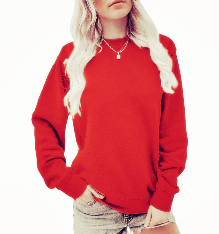 Damen nan lässiges Oversize Sweatshirt mit Rundhalsausschnitt und weichem Baumwollfleece Echo Archiv