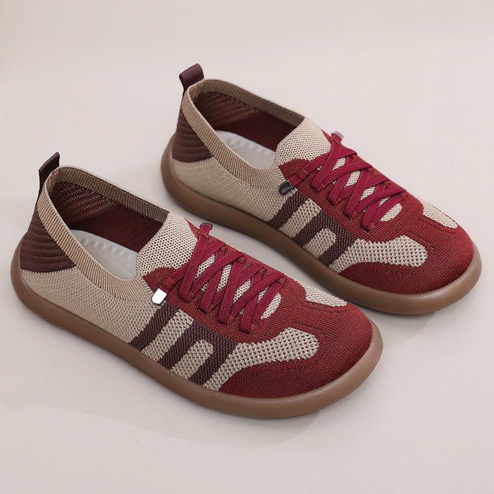 Damen nan atmungsaktiver Strick-Sneaker mit nahtlosem Sockenschaft, verstärkter Zehenkappe und flexibler EVA-Laufsohle Echo Archiv