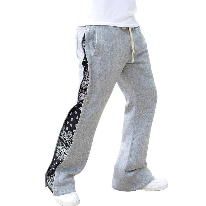 Herren Freizeit-Sporthose mit seitlichen Druckdetails und elastischem Bund Echoarchiv