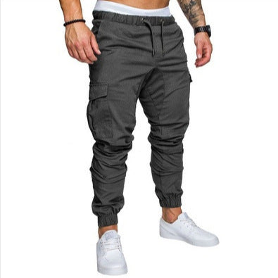 Herren nan taillierter Cargo-Jogger mit elastischem Bund, Kordelzug und aufgesetzten Taschen Echo Archiv
