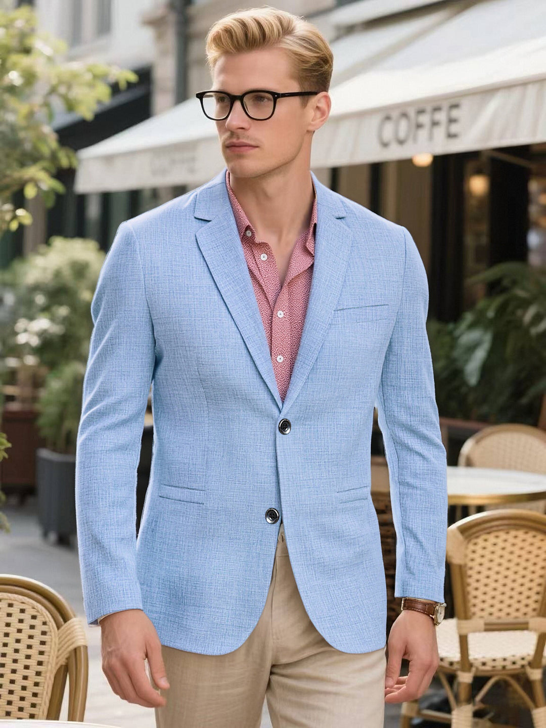 Herren stylischer und leichter Freizeitblazer Echoarchiv
