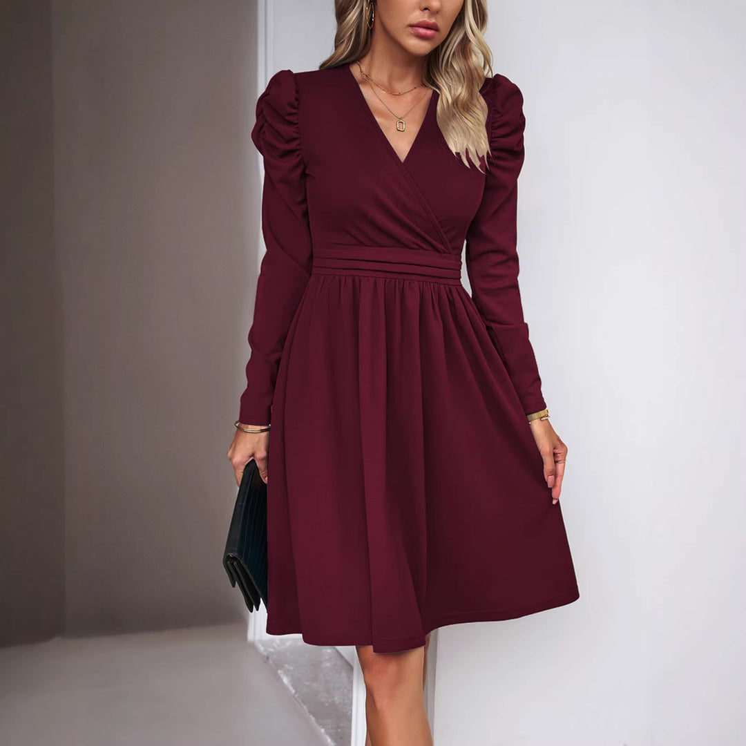 Damen Elegantes Wickelkleid mit Puffärmeln Echo Archiv 1788131704