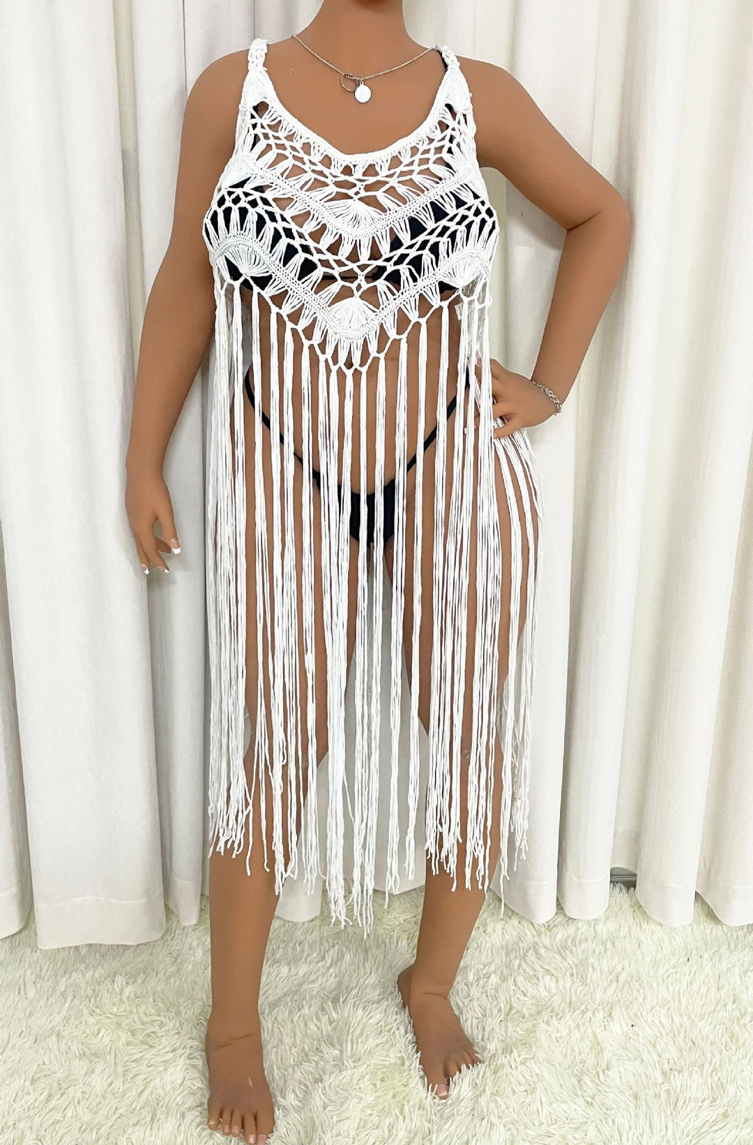 Damen Strandponcho mit Fransen Echo Archiv