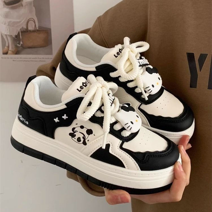 Damen Chunky-Sneaker mit Panda-Motiv, gepolstertem Innenfutter und robuster Profilsohle – Névara