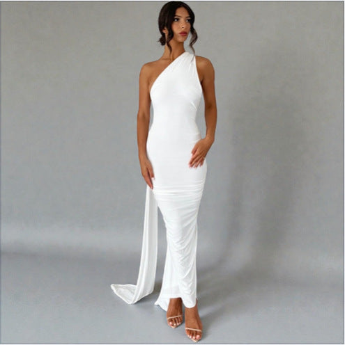 Damen Einseitiges Maxi-Kleid mit elegantem Schnitt und fließendem Saum Echo Archiv