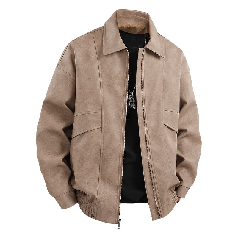 Herren Übergangsjacke im lässigen Vintage-Stil mit seitlichen Eingrifftaschen und elastischen Bündchen Echoarchiv