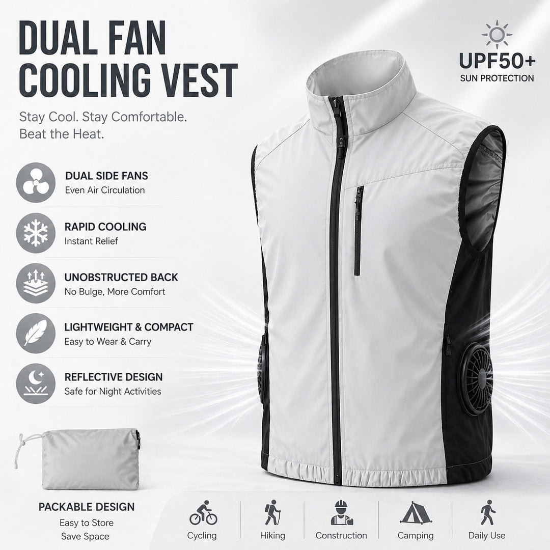 Unisex nan ergonomische Kühlweste mit integrierten Ventilatoren und Akkuanschluss Echo Archiv