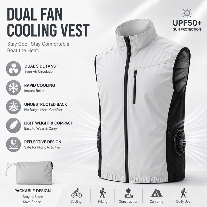 Unisex nan ergonomische Kühlweste mit integrierten Ventilatoren und Akkuanschluss Echo Archiv
